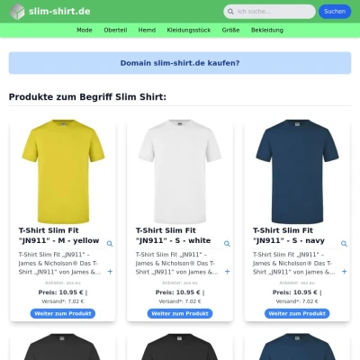 Screenshot slim-shirt.de