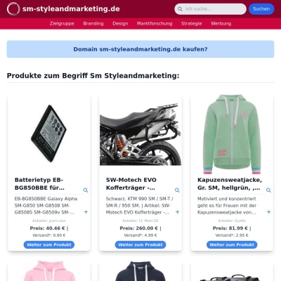 Screenshot sm-styleandmarketing.de