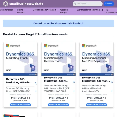 Screenshot smallbusinessweb.de