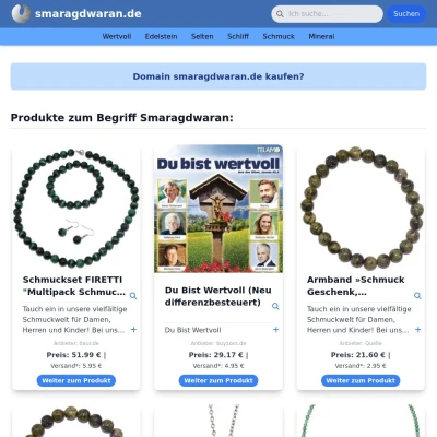 Screenshot smaragdwaran.de