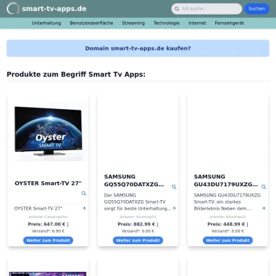 Screenshot smart-tv-apps.de