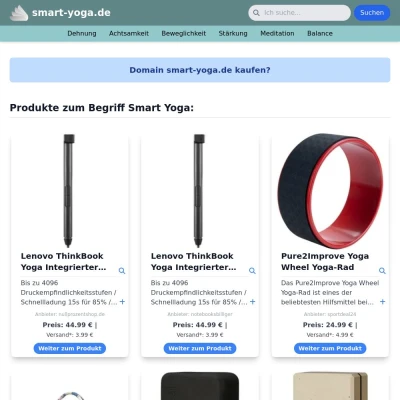 Screenshot smart-yoga.de