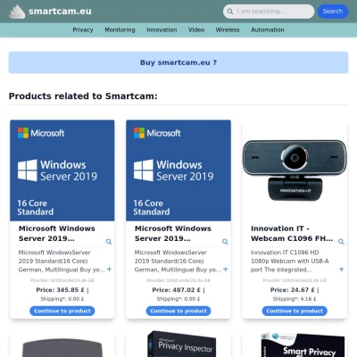Screenshot smartcam.eu