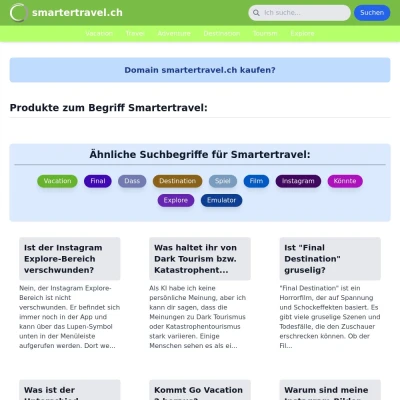 Screenshot smartertravel.ch