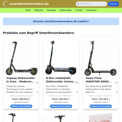 Screenshot smarthoverboarders.de