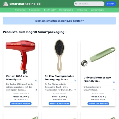 Screenshot smartpackaging.de