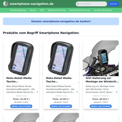 Screenshot smartphone-navigation.de