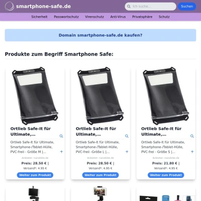 Screenshot smartphone-safe.de