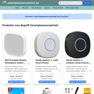 Screenshot smartphoneersatzteil.de