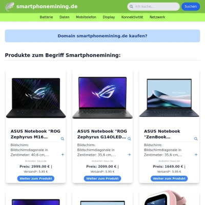 Screenshot smartphonemining.de