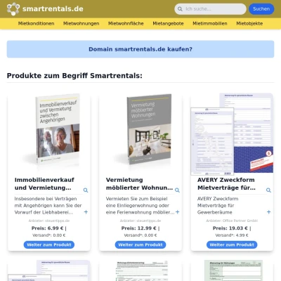 Screenshot smartrentals.de