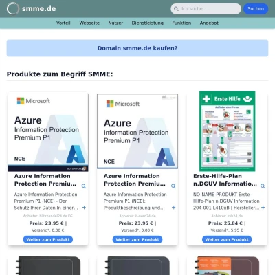Screenshot smme.de