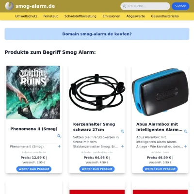 Screenshot smog-alarm.de