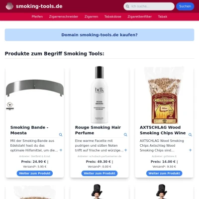 Screenshot smoking-tools.de