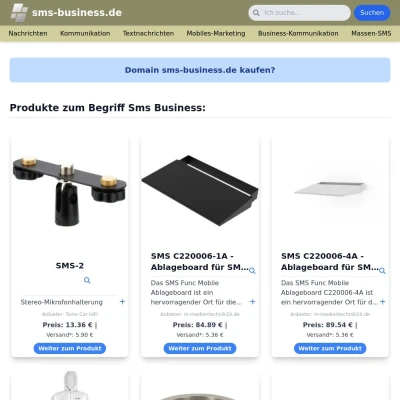 Screenshot sms-business.de