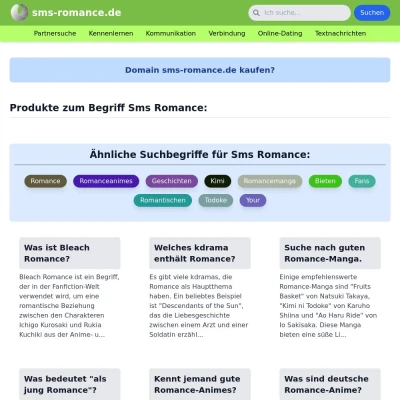 Screenshot sms-romance.de
