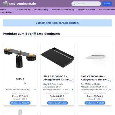 Screenshot sms-seminare.de