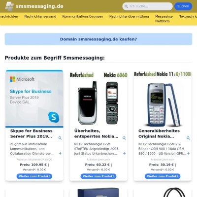 Screenshot smsmessaging.de