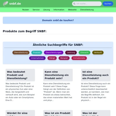 Screenshot snbf.de