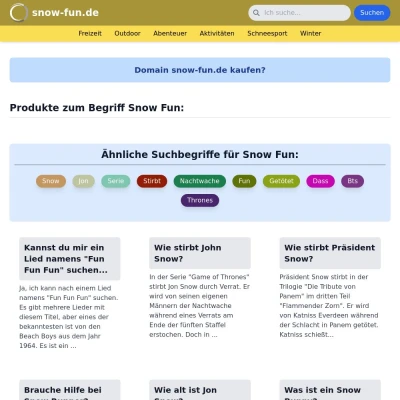 Screenshot snow-fun.de