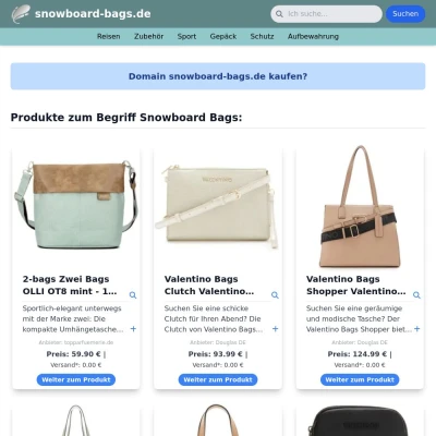 Screenshot snowboard-bags.de