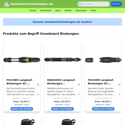 Screenshot snowboard-bindungen.de