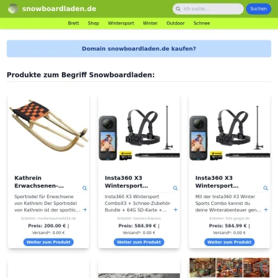 Screenshot snowboardladen.de