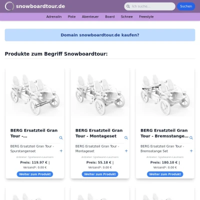 Screenshot snowboardtour.de