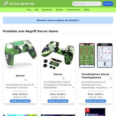 Screenshot soccer-game.de