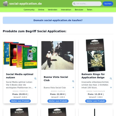 Screenshot social-application.de