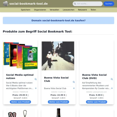 Screenshot social-bookmark-tool.de