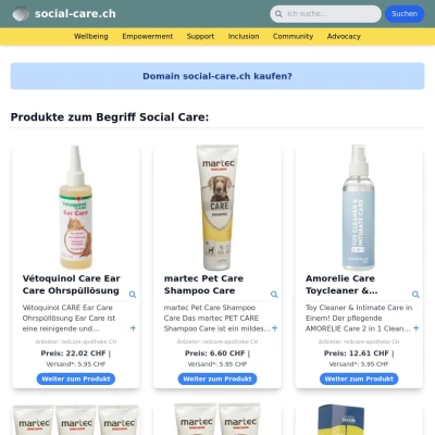 Screenshot social-care.ch