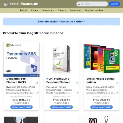 Screenshot social-finance.de