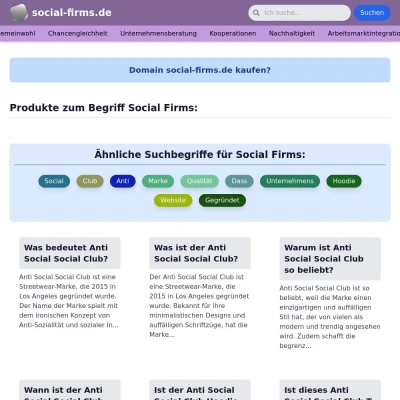 Screenshot social-firms.de