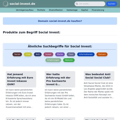 Screenshot social-invest.de