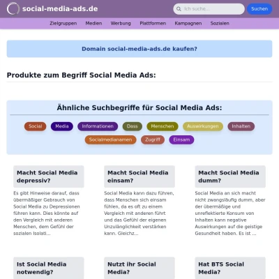 Screenshot social-media-ads.de