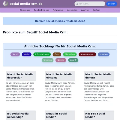 Screenshot social-media-crm.de