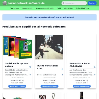 Screenshot social-network-software.de