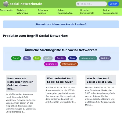 Screenshot social-networker.de