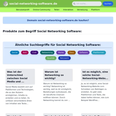 Screenshot social-networking-software.de