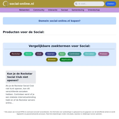 Screenshot social-online.nl