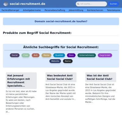 Screenshot social-recruitment.de