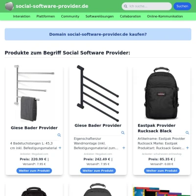 Screenshot social-software-provider.de