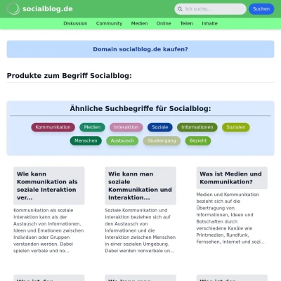 Screenshot socialblog.de