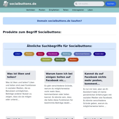 Screenshot socialbuttons.de