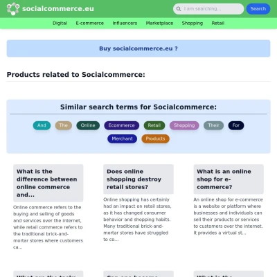 Screenshot socialcommerce.eu