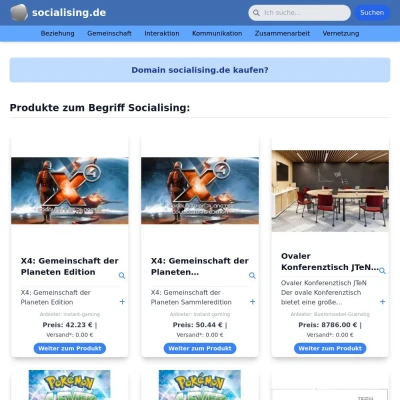 Screenshot socialising.de