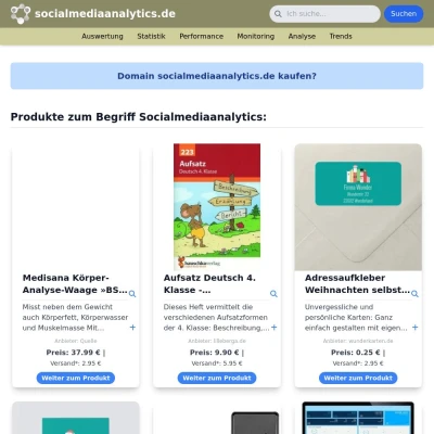 Screenshot socialmediaanalytics.de