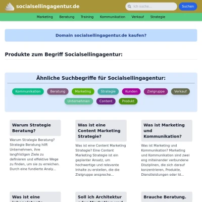 Screenshot socialsellingagentur.de