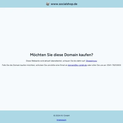 Screenshot socialshop.de